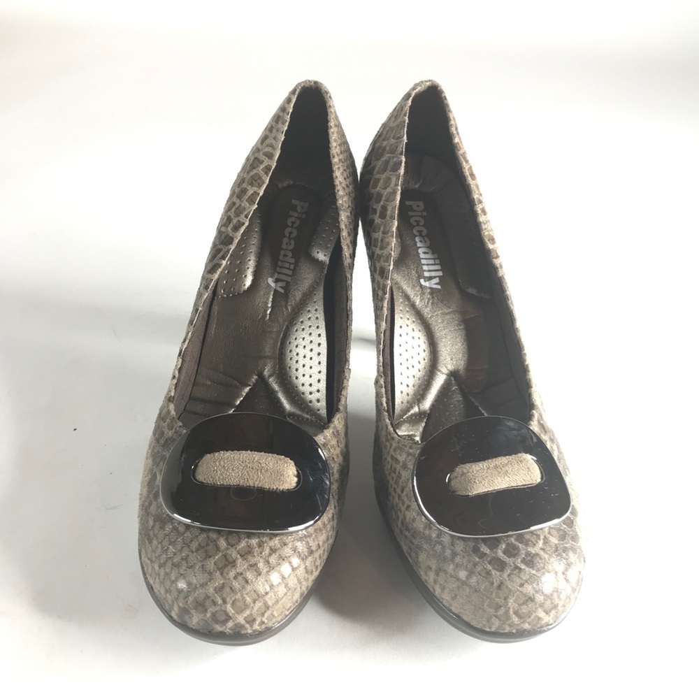 Piccadilly Faux Snakeskin Comfort Pumps Size 6